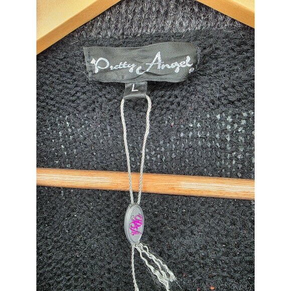 Pretty Angel Vintage Y2K Patchwork Knit Long Cardigan Large New - Picture 5 of 8